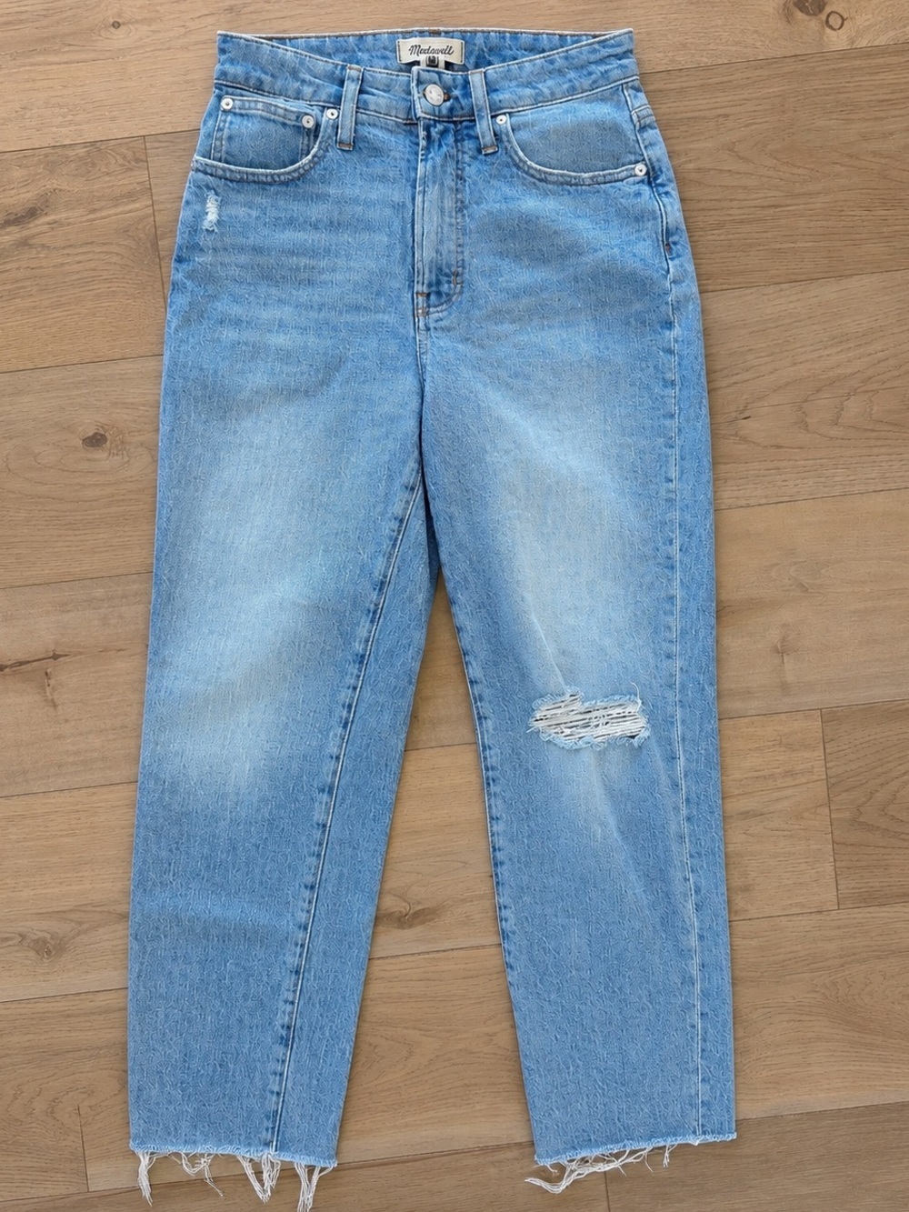 Madewell Curvy Perfect Vintage Women’s Light Blue Cropped Denim Jeans - Size 27 - Picture 3 of 9